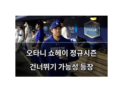오타니 쇼헤이 정규시즌 건너뛰기 가능성 등장